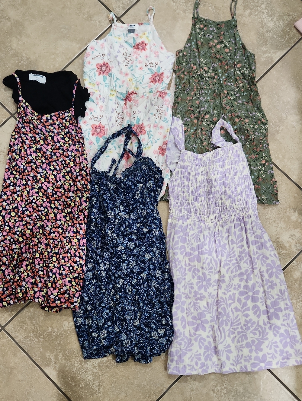 Old Navy Girls Floral Sundress Bundle Of 5
